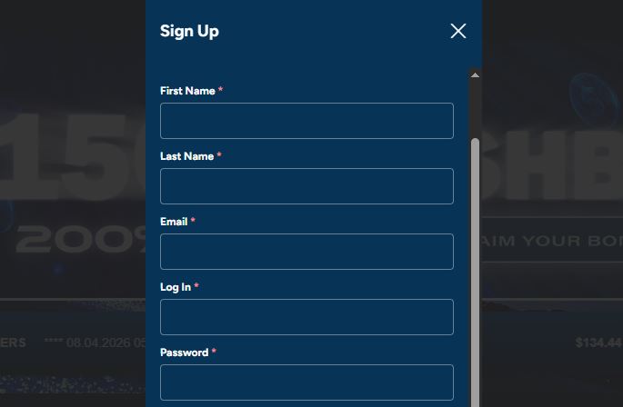 Únete a Kudos Casino completando el formulario de registro con tus datos personales